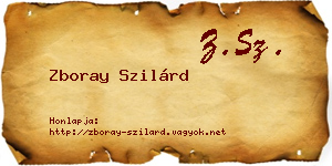 Zboray Szilárd névjegykártya